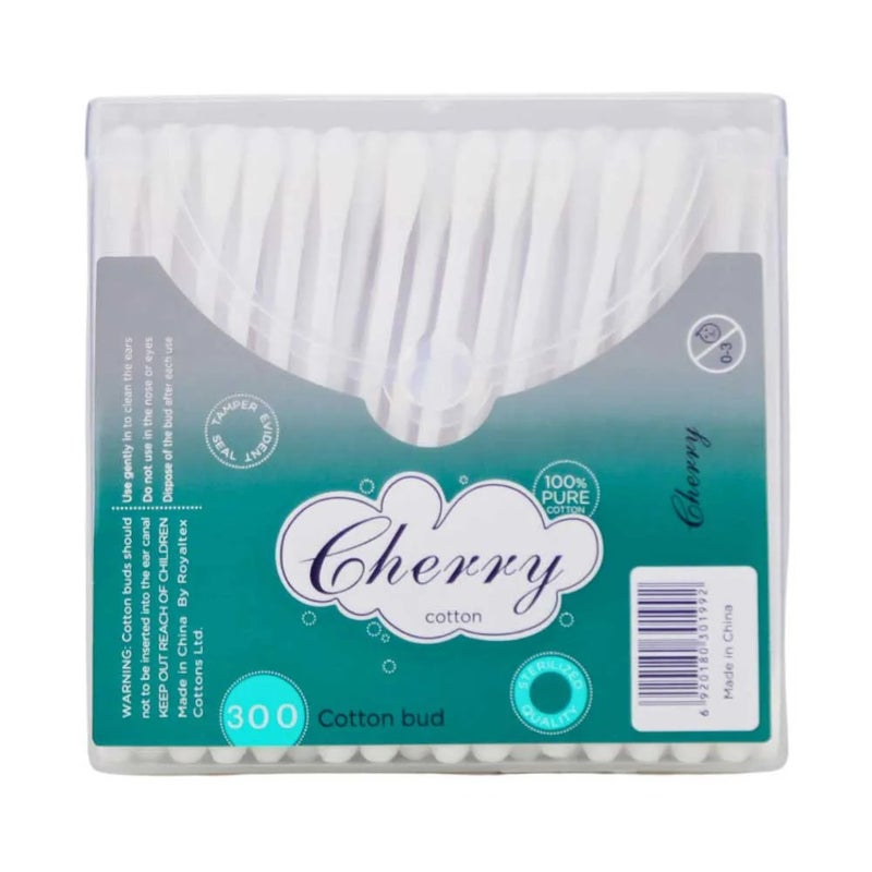 Cherry Cotton Buds Pure Cotton Swabs- 300pcs