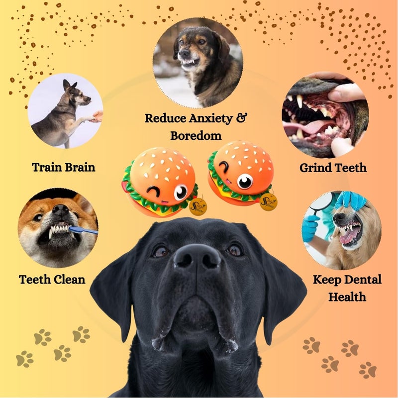 Sage Square Burger Wink Shape Interactive Pet Squeaky Toy: Durable, Safe, Fun Chew Toy for Dogs - Perfect for Playtime, Dental Health, Anxiety Relief - Ideal for Small, Medium & Large Breeds - Image 5