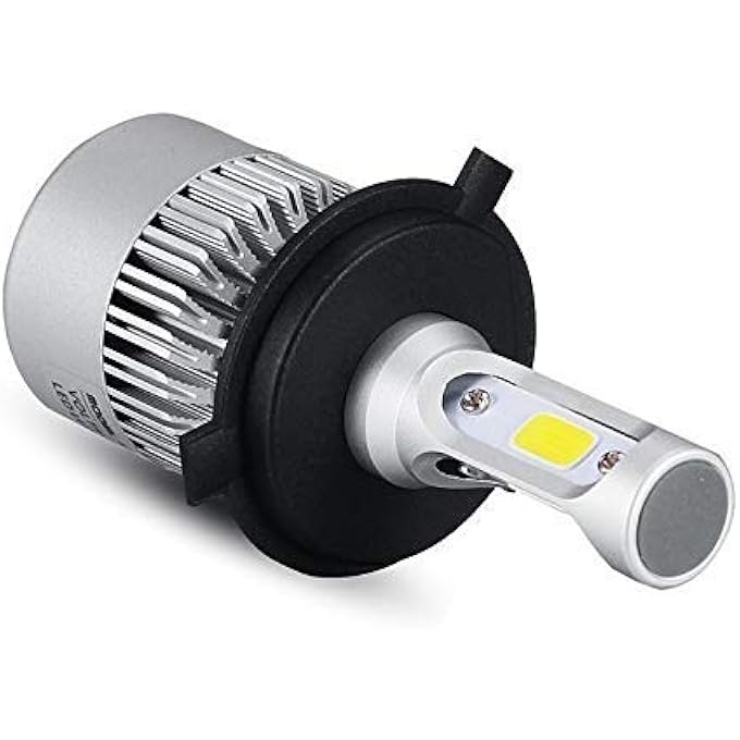 ريحني مصابيح أمامية للسيارات H4 LED مع لمبات إضاءة بيضاء 8000 لومن Cob 6500 كلفن - Image 3