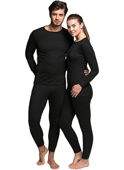 THE NORTH FACE مجموعة ملابس داخلية حرارية للكبار من ثيرموفورم Tf نشطة للجنسين HZT4008 أسود  - Image 1