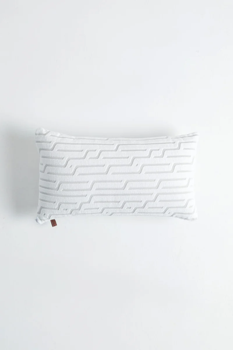Favora Authentic Rectangular Punch Cushion Cover Gray