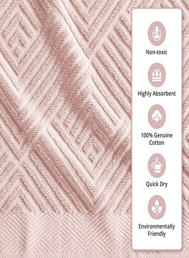 Simpli-Magic 100% Cotton Soft Towel Set Quick Dry and Highly Absorbent Textured Bath Towels Hand Towels and Washcloths (8 Piece Set) - Image 2
