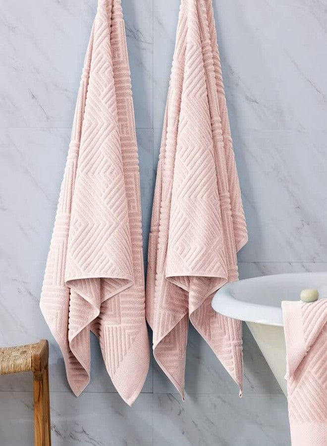 Simpli-Magic 100% Cotton Soft Towel Set Quick Dry and Highly Absorbent Textured Bath Towels Hand Towels and Washcloths (8 Piece Set) - Image 3