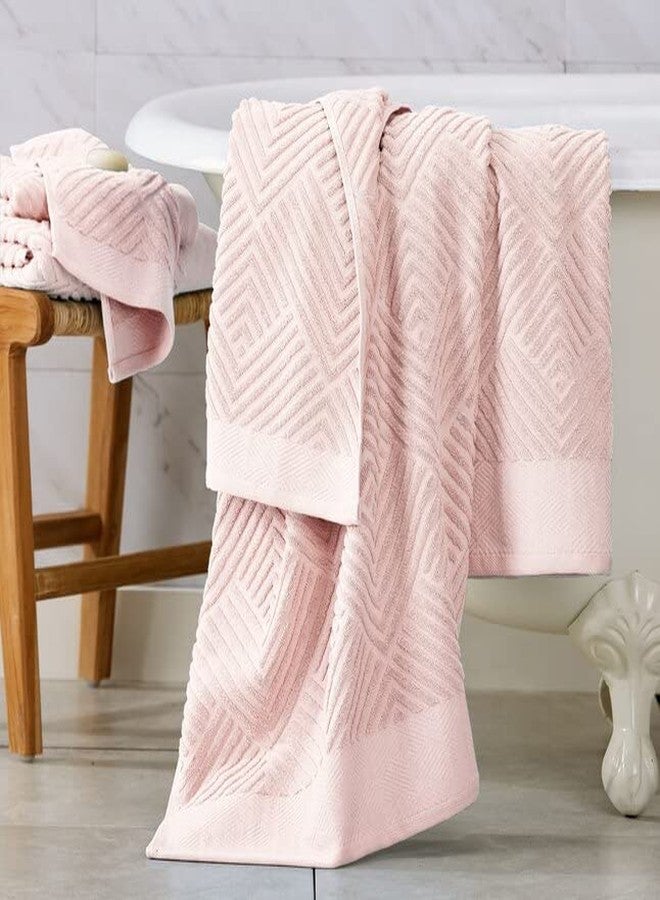 Simpli-Magic 100% Cotton Soft Towel Set Quick Dry and Highly Absorbent Textured Bath Towels Hand Towels and Washcloths (8 Piece Set) - Image 5