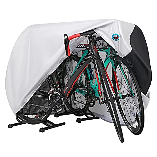 hanmir Bike Cover for 2-3 Bike Waterproof Outdoor Bicycle Cover with Lock Hole for Mountain Road Bikes - Image 1