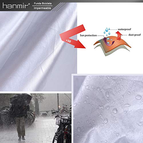 hanmir Bike Cover for 2-3 Bike Waterproof Outdoor Bicycle Cover with Lock Hole for Mountain Road Bikes - Image 5