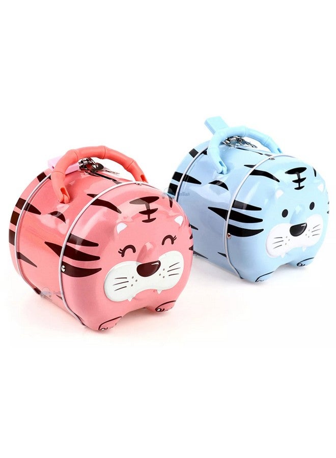 FunBlast Tiger Coin Box for Kids with Lock and Key - Cartoon Toy Money Bank for Kids Piggy Saving Box for Girls, Boys, Birthday Return Gift for Children (Pack of 3 Pcs, Multicolor) - Image 3