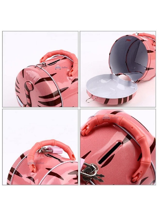 FunBlast Tiger Coin Box for Kids with Lock and Key - Cartoon Toy Money Bank for Kids Piggy Saving Box for Girls, Boys, Birthday Return Gift for Children (Pack of 3 Pcs, Multicolor) - Image 4