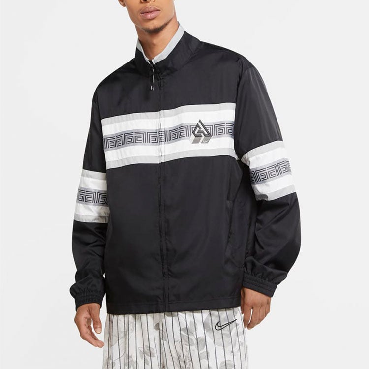 Nike Giannis Alphabet Zipper Long Sleeves Jacket 'Black' - Image 3