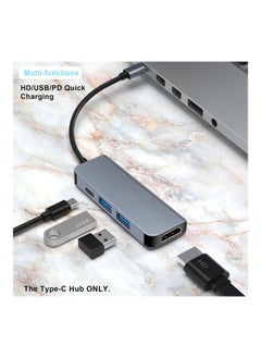 NIBEMINENT 4-In-1 Multifunction Type-C Hub Grey  - Image 5