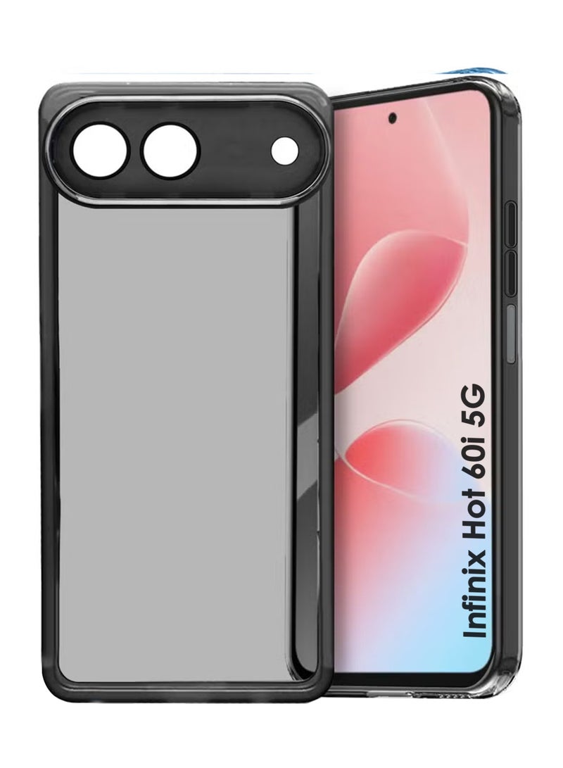 غطاء خلفي من السيليكون لهاتف Infinix Hot 60i - مصنوع من مادة TPU السيليكونية، فتحات متينة ودقيقة - حماية من الخدوش والغبار والبقع، مقاوم للصدمات والماء لهاتف Infinix Hot 60i - أسود - Image 1