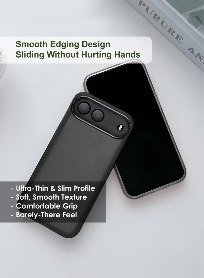 غطاء خلفي من السيليكون لهاتف Infinix Hot 60i - مصنوع من مادة TPU السيليكونية، فتحات متينة ودقيقة - حماية من الخدوش والغبار والبقع، مقاوم للصدمات والماء لهاتف Infinix Hot 60i - أسود - Image 2