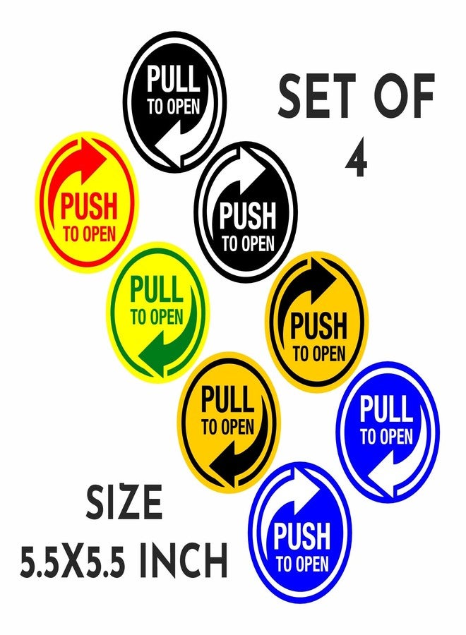 CVANU Self Adhesive Push to Open Pull to Open Sign Stickers -(CV-20) Set of 4 - Image 4