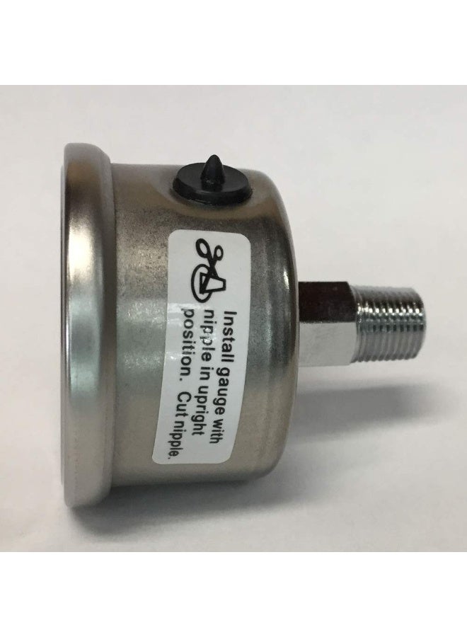 Marshall Instruments LS00015 Silver Dial Fuel Pressure Gauge - Image 2