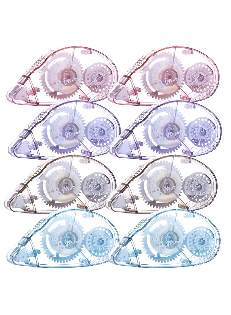 SYOSI Double Sided Tape Roller, Scrapbooking Tape, Permanent Adhesive Dots Tape Dispenser Runner for Crafts and Arts Projects, Photo-Safe(8 Pack) - Image 1