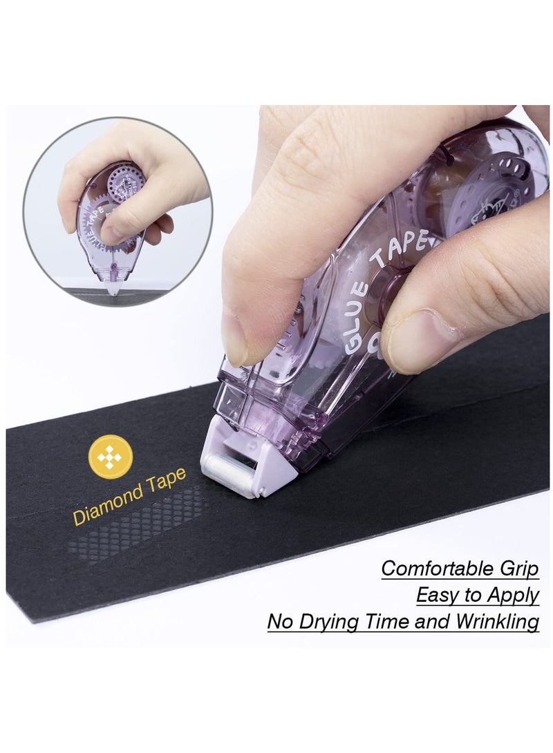 SYOSI Double Sided Tape Roller, Scrapbooking Tape, Permanent Adhesive Dots Tape Dispenser Runner for Crafts and Arts Projects, Photo-Safe(8 Pack) - Image 4