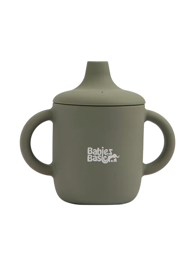 Babies Basic Stage 1 Silicone Spout Cup With Handles For Babies - Green