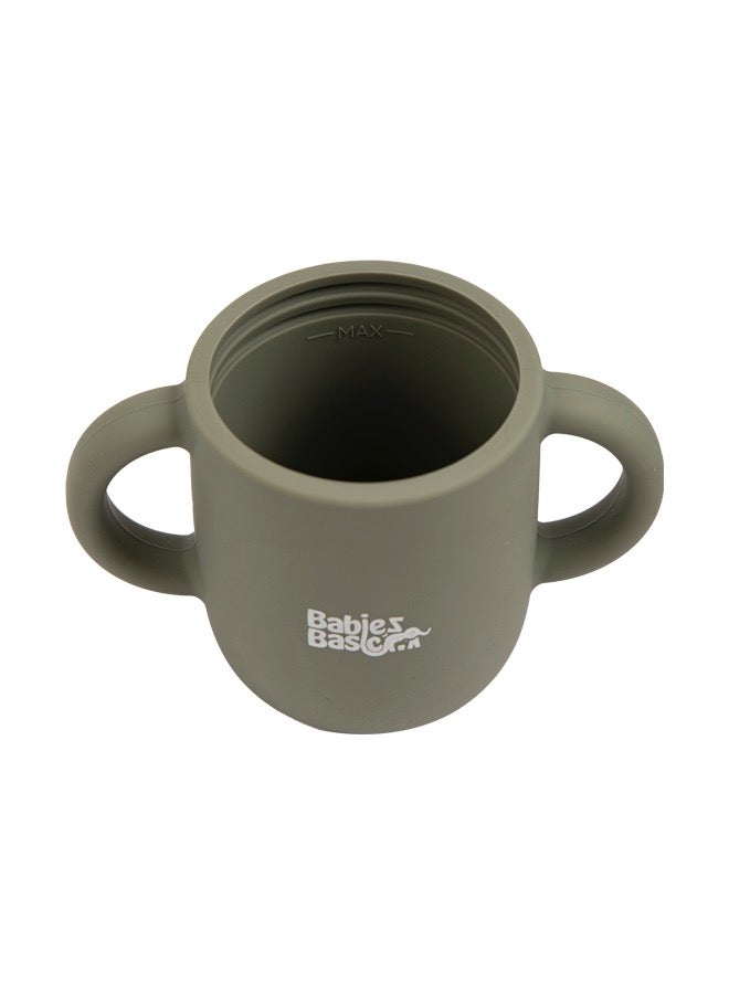 Babies Basic Stage 1 Silicone Spout Cup With Handles For Babies - Green - Image 5