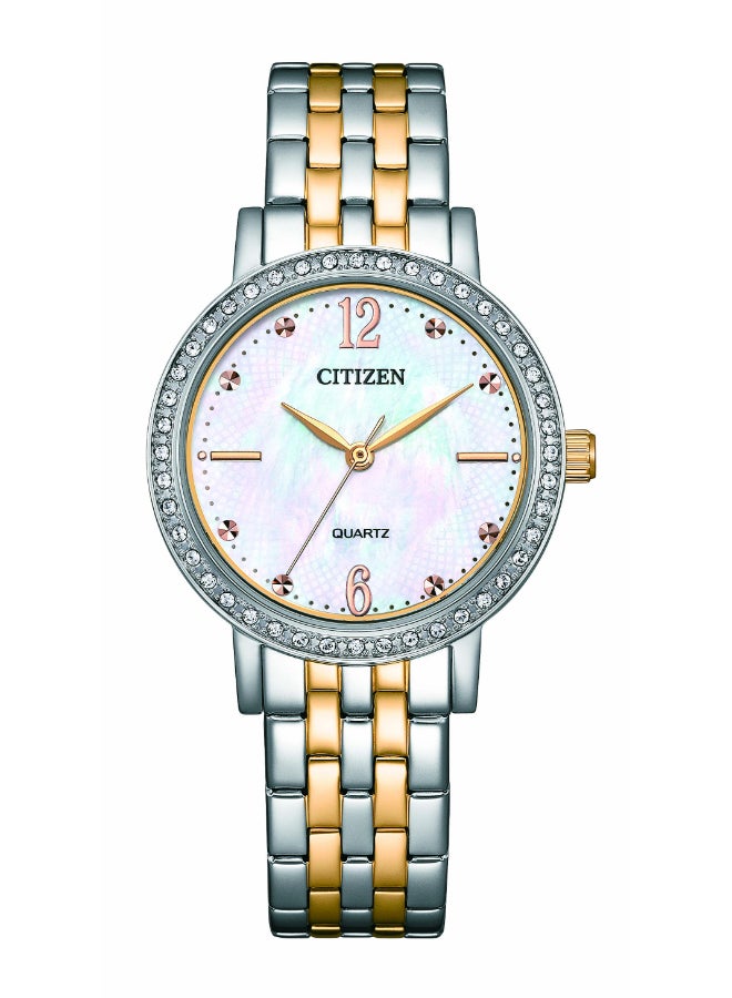 CITIZEN Women's Stainless Steel with Two-Tone Gold Plating Analog Watch EL3106-59D - 31 mm - Image 1