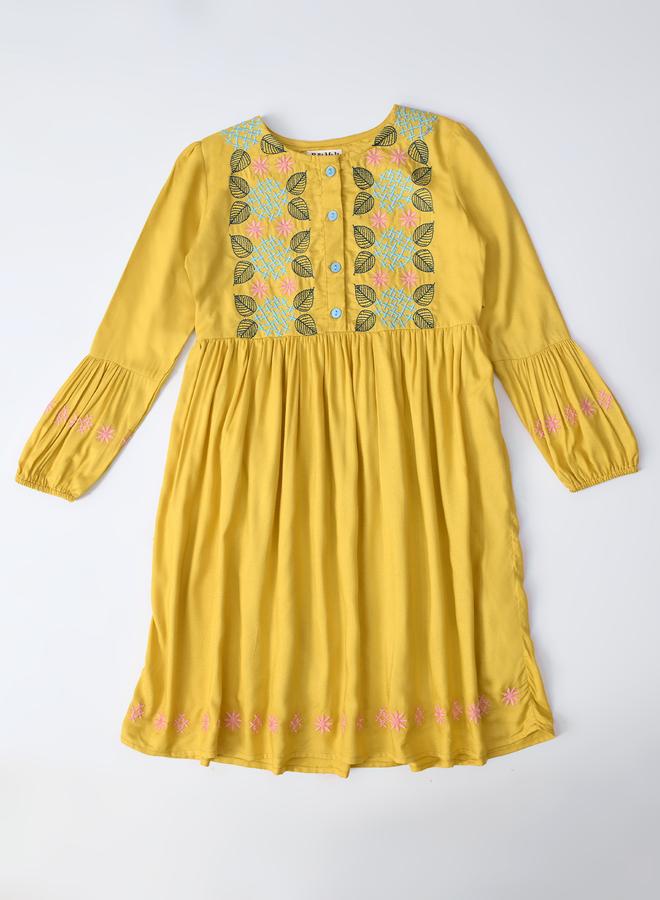 BELLA MODA Embroidered A-Line Dress - Image 2