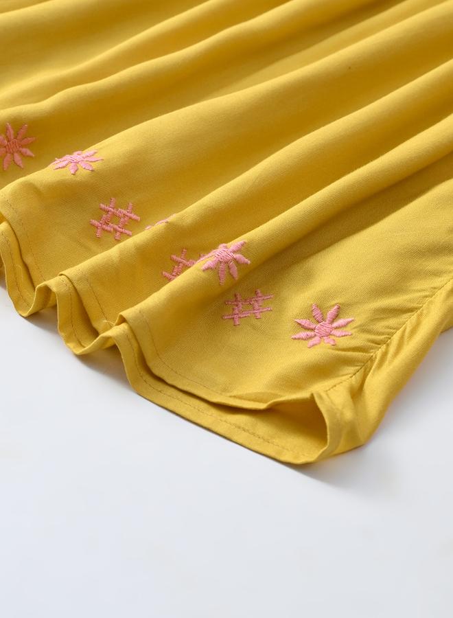 BELLA MODA Embroidered A-Line Dress - Image 5