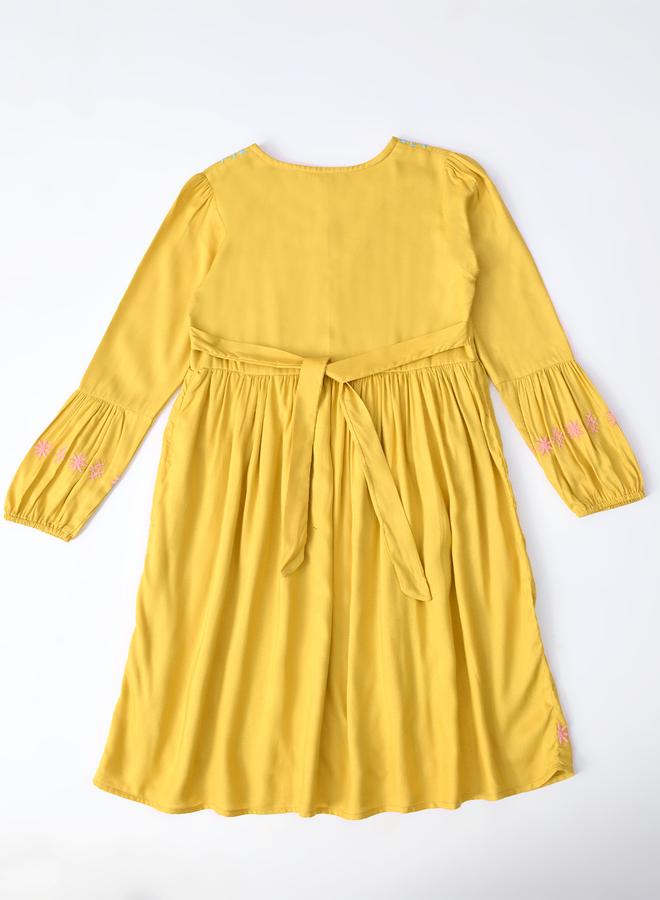 BELLA MODA Embroidered A-Line Dress - Image 3