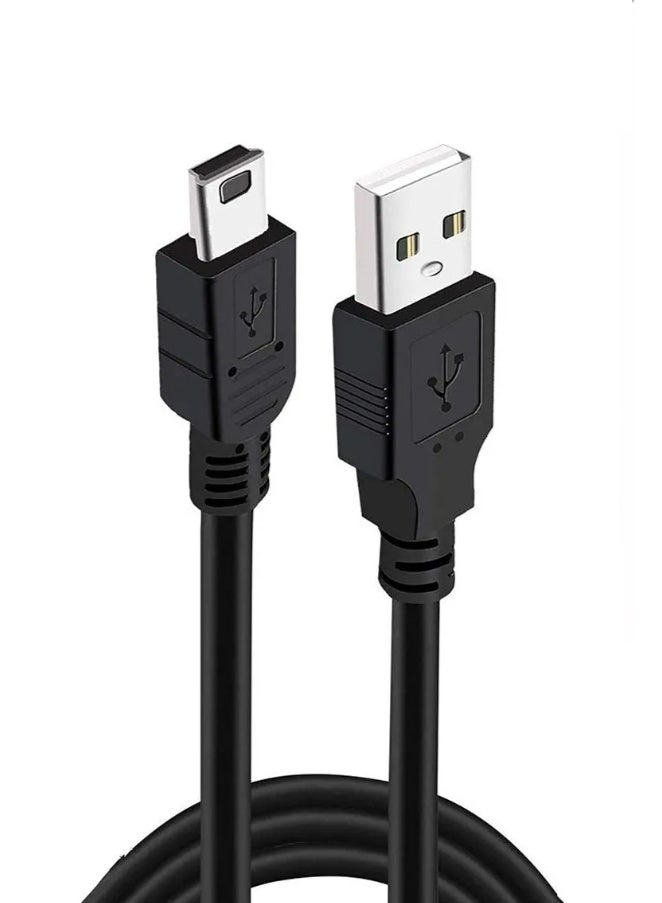 FUJISHKA Black USB 2.0 A to Mini-B 5 Pin Cable (80cm) for External HDDs, Cameras, and Card Readers - Image 1