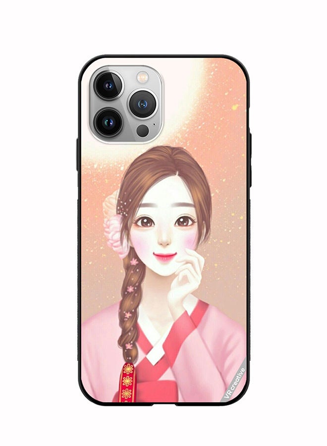VR CREATIVE غطاء حماية لجهاز آبل آيفون 12 برو ماكس بتصميم فتاة تقليدية صينية متعدد الألوان - Image 1