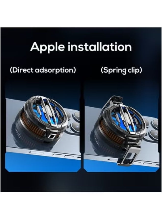 Memo CX07 Smartphone Magnetic Cooler with 15W Fast Semiconductor Cooling Fan | Advanced Heat Dissipation Radiator for Phones & Tablets | Ultra-Quiet, Lightweight, and Portable Design | Universal Magnetic Fit for Gaming, Streaming & Extended Use | Ideal for Preventing Device Overheating During Long Sessions  - Image 4