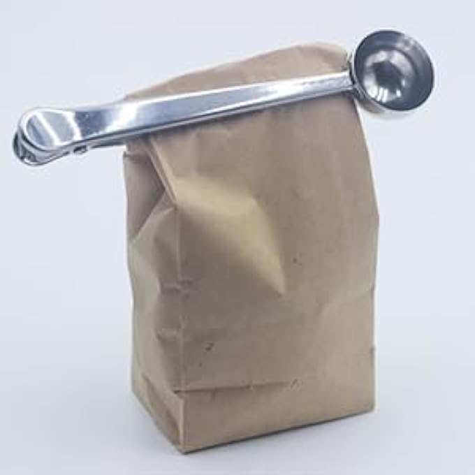 ريحني كيس مغرفة قهوة من الفولاذ المقاوم للصدأ 2In1 مشبك قياس ملعقة حبوب القهوة مسحوق شاي EasyToClean حقيبة أدوات قهوة 2 قطعتان - Image 4