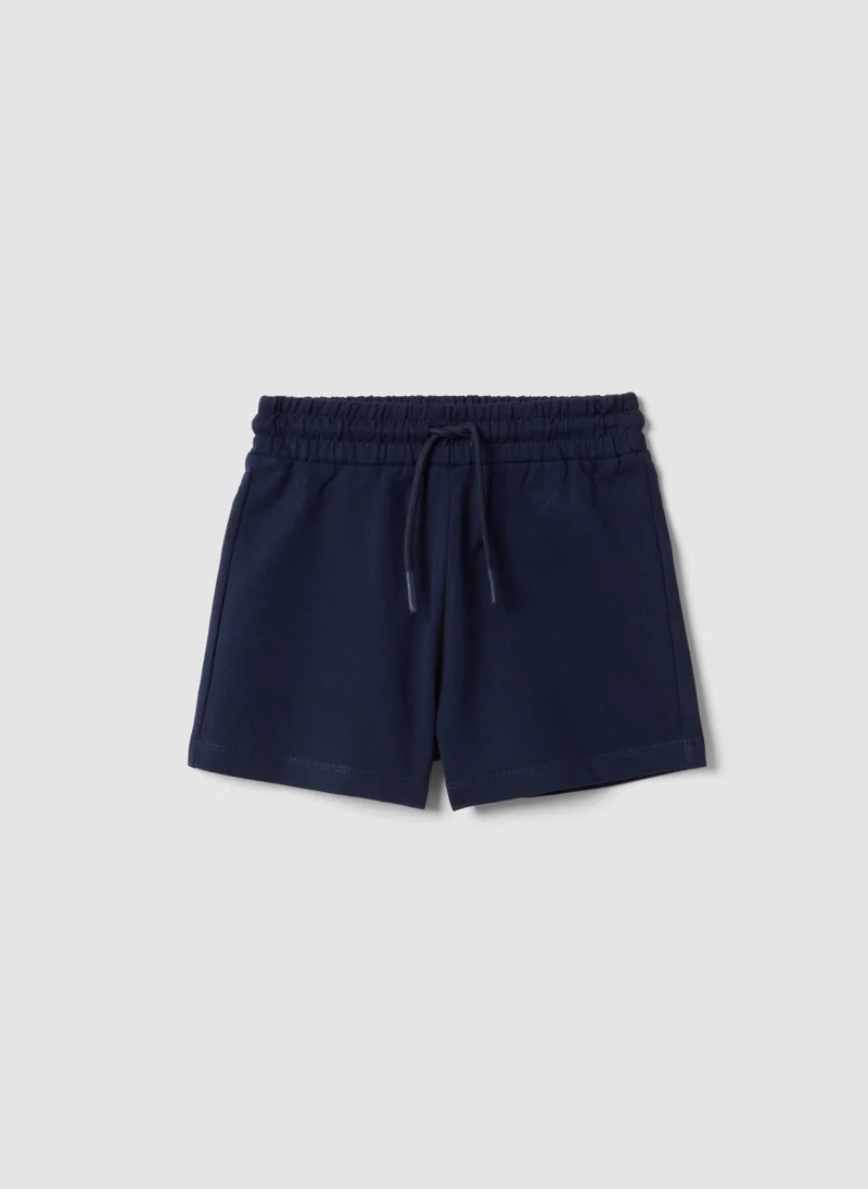 او في اس OVS Girlsâ€™ Blue Pure Cotton Shorts, Regular Fit