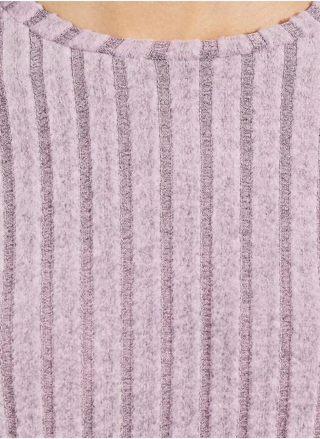 ستايلي Oversized Soft Touch Ribbed T-Shirt