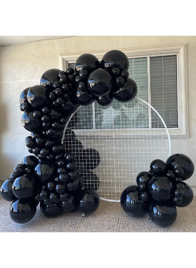 132 قطعة بالون الأسود حزمة الحبال,حزمة أحجام مختلفة من 18 12 10 5 بوصة بالون اللاتكس الأسود قوس حزمة الحبال للتخرج ديكورات عيد ميلاد السنة الجديدة,ديكور حفل الزفاف - Image 3