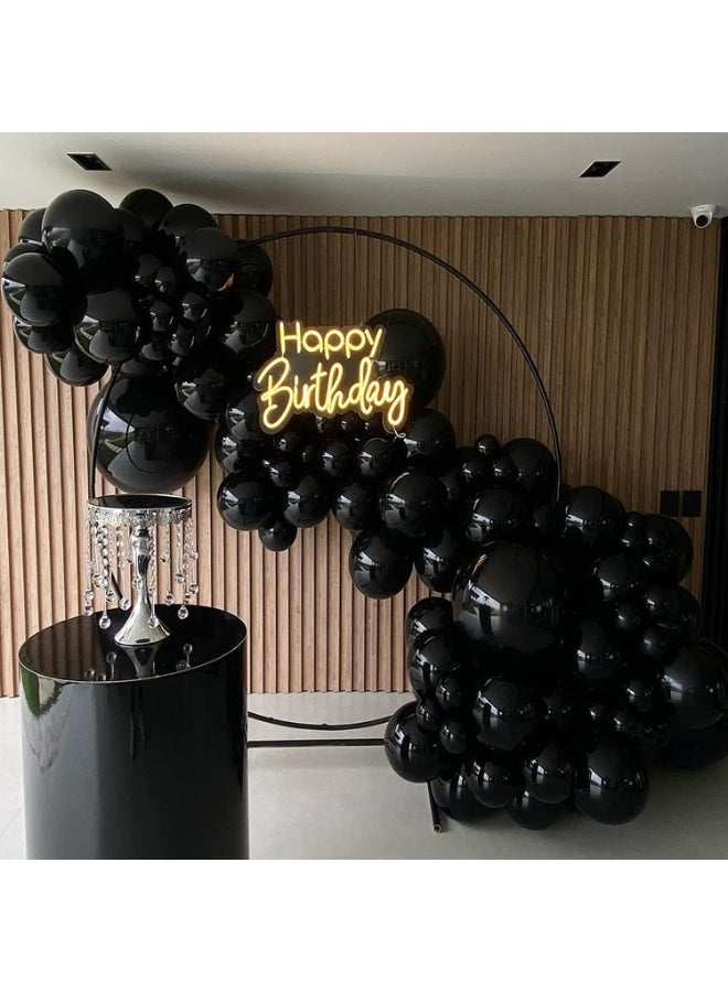 132 قطعة بالون الأسود حزمة الحبال,حزمة أحجام مختلفة من 18 12 10 5 بوصة بالون اللاتكس الأسود قوس حزمة الحبال للتخرج ديكورات عيد ميلاد السنة الجديدة,ديكور حفل الزفاف - Image 2
