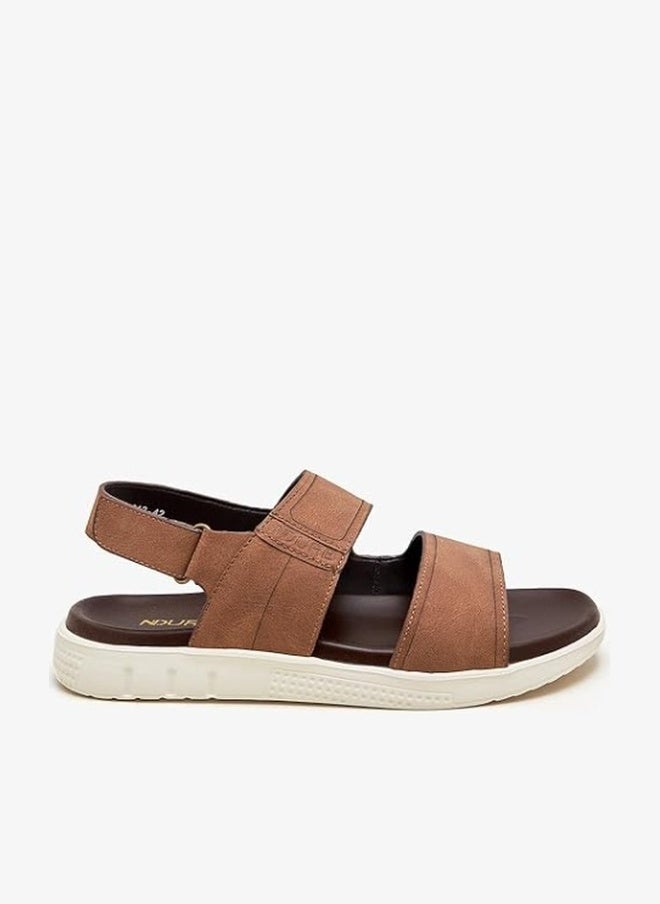 NDURE Men's Strappy Sandals - Men's Comfortable Soft Lightweight Slip-On Outdoor Slippers Durable Rubber Sole - Image 1