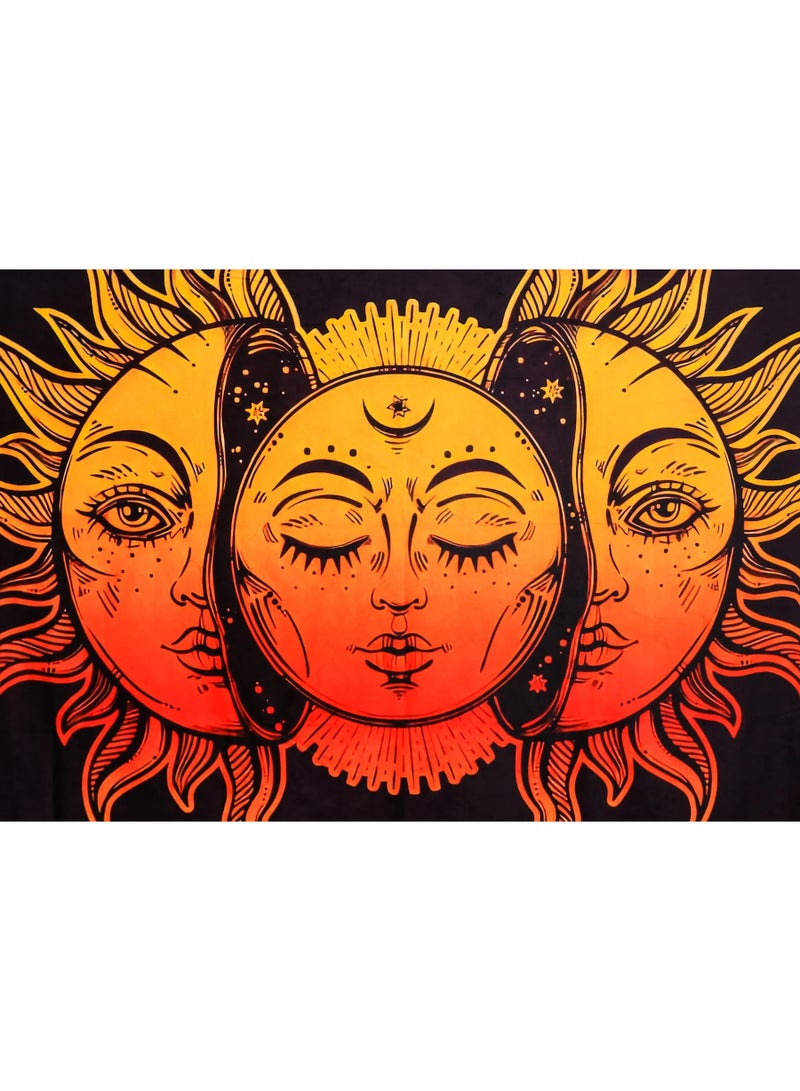 Sun To Moon [Orange] TapestryLength 200 x 150 Width CM - Image 2