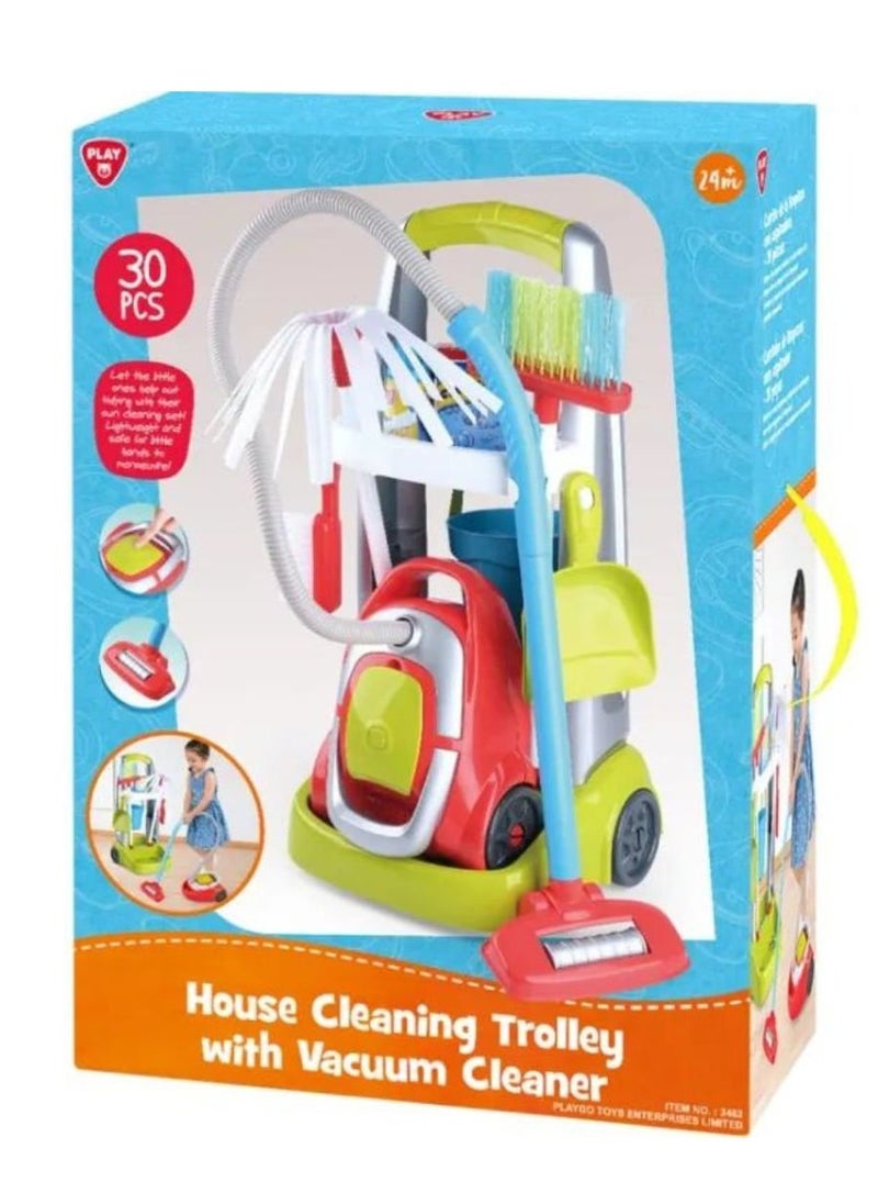 PLAYGO House Cleaning Trolley with Vaccum Cleaner  - Image 2