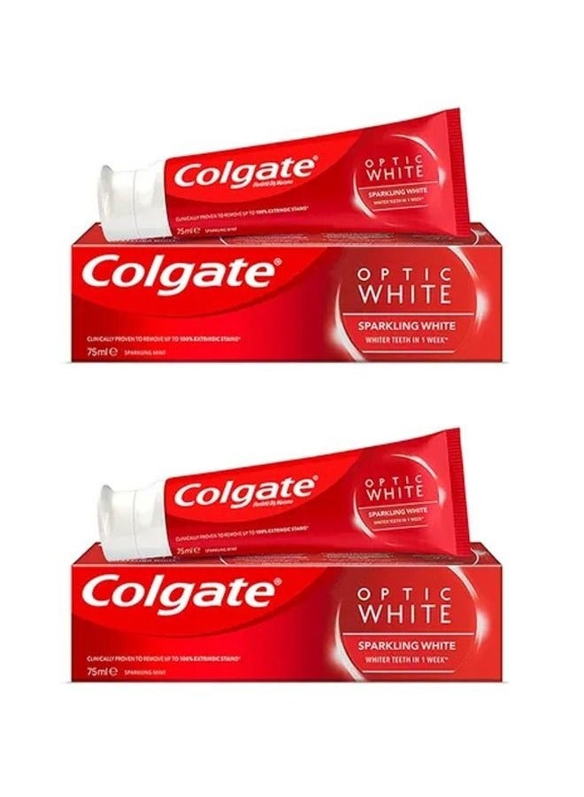 Colgate 2 PIECES OF Optic White Sparkling White Toothpaste - Image 1