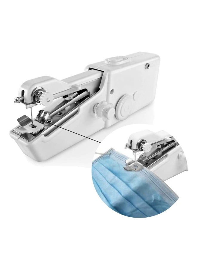 Handheld Sewing Machine Portable Mini Cordless Stitching Machine For DIY Sewing Crafting White - Image 4