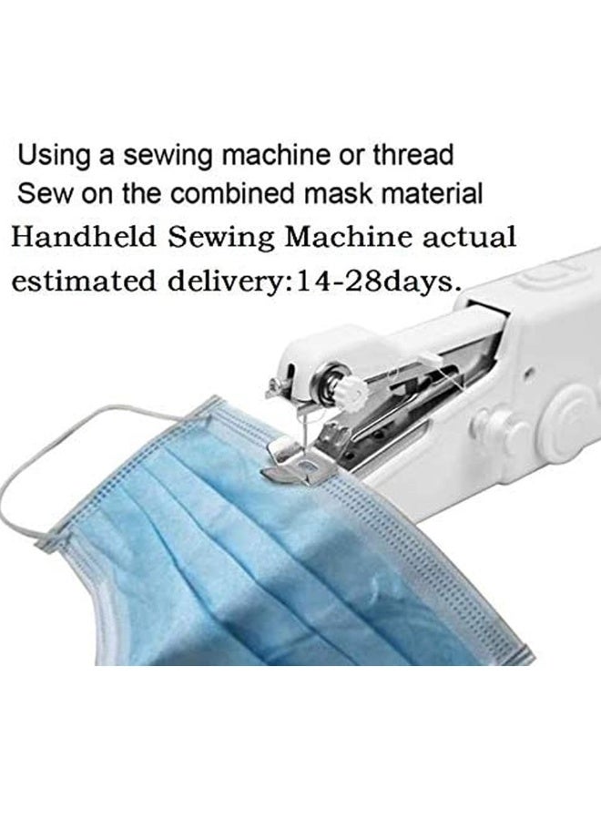 Handheld Sewing Machine Portable Mini Cordless Stitching Machine For DIY Sewing Crafting White - Image 2