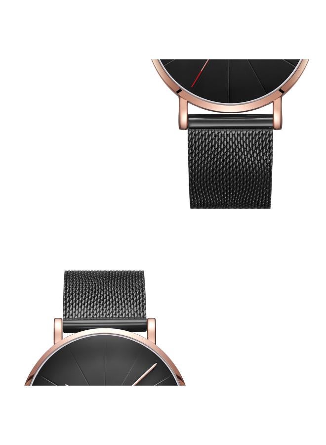 Kenneth Scott K22013-KMBB Men's Analog Display Watch & Stainless Steel Strap Black
