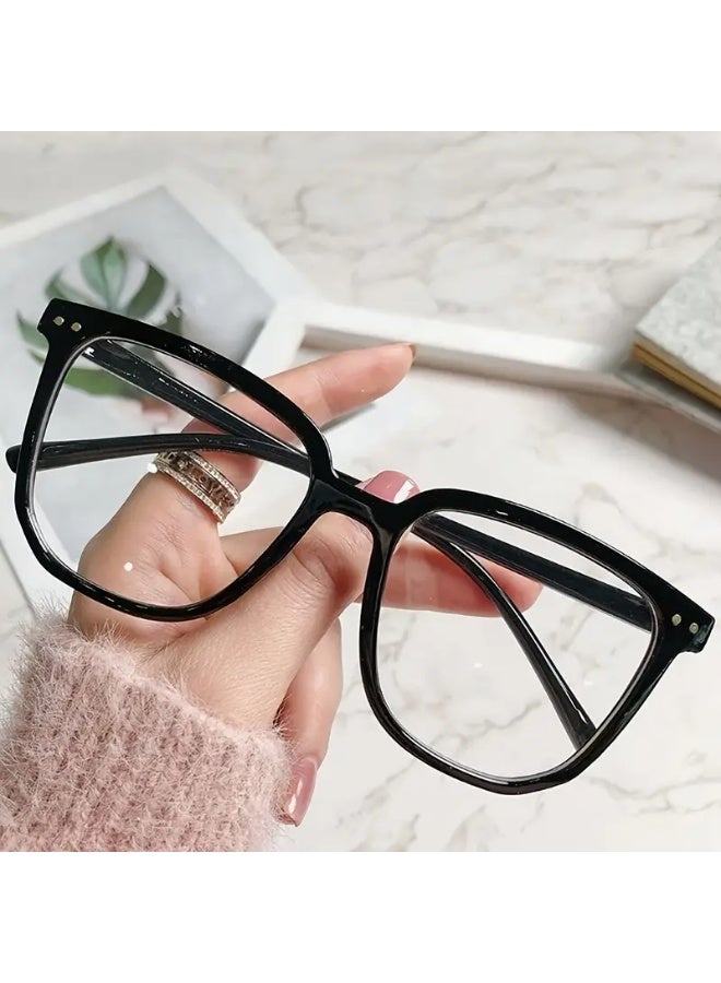 SCENT HOUSE Women's Square Blue Light Blocking Fashionable Glasses (Includes Eyeglass Case), Blue Light Blocking Glasses, Eyeglasses. - Image 1