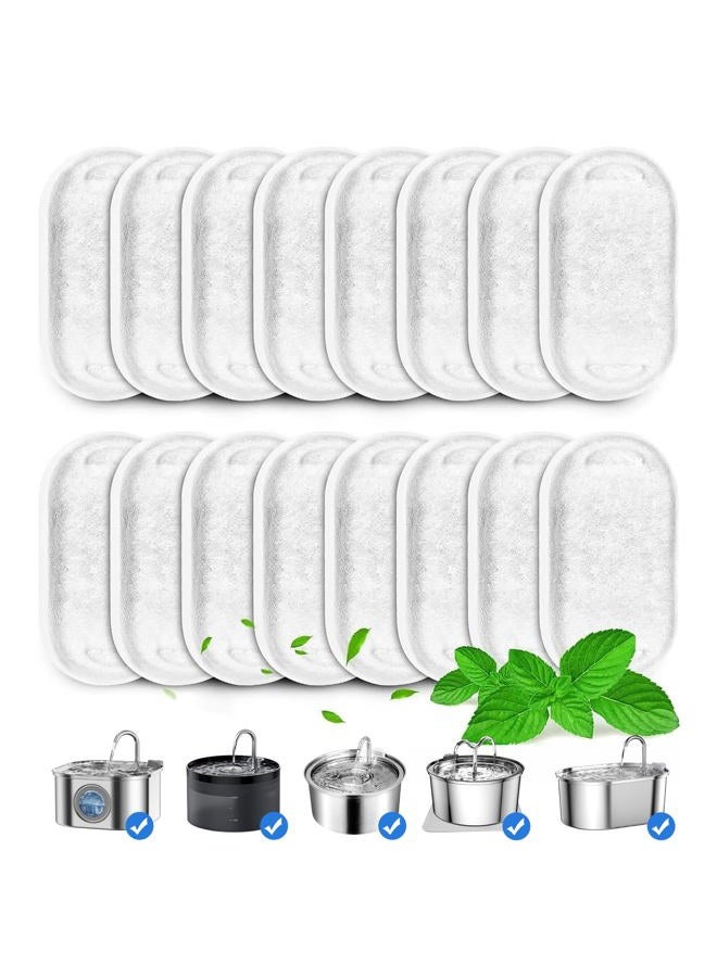VinDox 16 Pack Replacement Filters for Cat Water Fountain Stainless Steel, 67oz/2L Adjustable Water Flow Pet Water Fountain, Super Quiet Dog Water Dispenser - Image 1