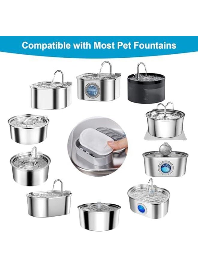 VinDox 16 Pack Replacement Filters for Cat Water Fountain Stainless Steel, 67oz/2L Adjustable Water Flow Pet Water Fountain, Super Quiet Dog Water Dispenser - Image 2