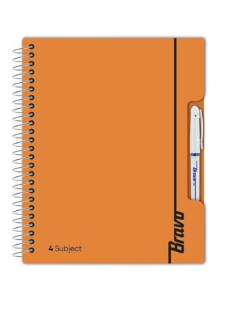 New Bravo Notebook - Orange Color - 4 Subjects - pzsku/Z12BF98A6ED0C18C84A79Z/45/1747137986/72197079-baa7-4365-bda0-713ee88b2f0f