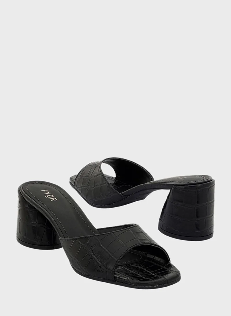 FYOR Block Mid Heel Sandals