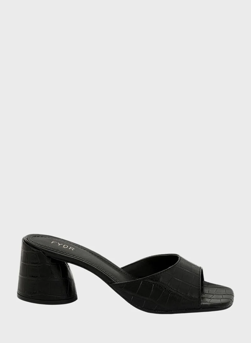 FYOR Block Mid Heel Sandals
