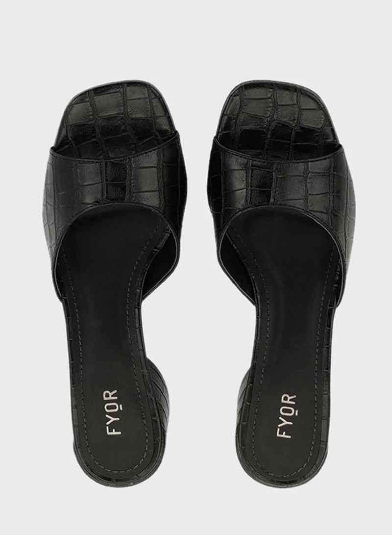 FYOR Block Mid Heel Sandals