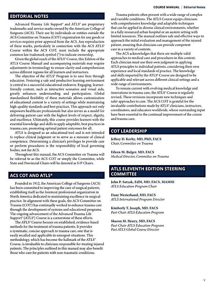 الدعم المتقدم للحياة في الإصابات (ATLS®) – الدليل التدريبي، الطبعة الحادية عشرة - Image 5