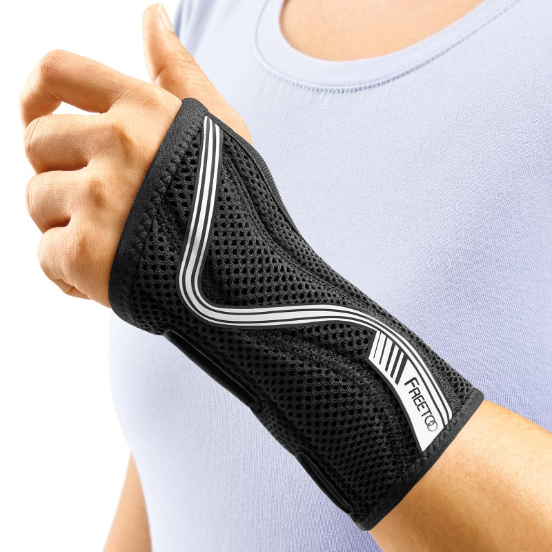 FREETOO Wrist Brace for Carpal TunnelNew UpgradeAnatomically shaped Adjustable Wrist Support Splint for Men and WomenHand Brace for Pain Relief TendinitisArthritisLeft HandSmall - Image 3